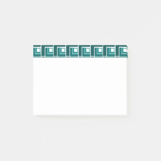 Blauwgroen Topsy Turvy Post-it® Notes (Voorkant)