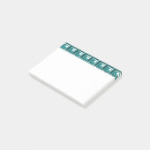 Blauwgroen Topsy Turvy Post-it® Notes (Schuin)