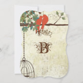 Blauwgroen Tortelduifjes die in een Brondenweddens Kaart (Achterkant)