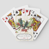  Blauwgroen Tortelduifjes Wedding Gift  Kaart (Achterkant)