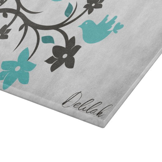 Blauwgroen trekvogels — Aangepast snijvlak Snijplank (Hoek)