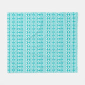 Blauwgroen tribaal patroon Grunge Aztec Fleece Deken (Voorkant (Horizontaal))
