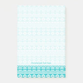 Blauwgroen tribaal patroon Grunge Aztec Post-it® Notes (Voorkant)