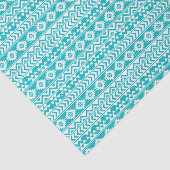 Blauwgroen tribaal patroon Grunge Aztec Tissuepapier (Detail)