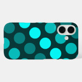 Blauwgroen Trio van Polka Dots Case-Mate iPhone Case (Achterkant (horizontaal))