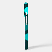 Blauwgroen Trio van Polka Dots Case-Mate iPhone Case (Achterkant / Links)