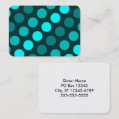 Blauwgroen Trio van Polka Dots Visitekaartje (Voorkant / Achterkant)