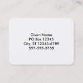 Blauwgroen Trio van Polka Dots Visitekaartje (Achterkant)