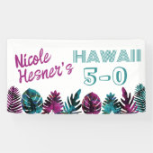 Blauwgroen, Tropical Berry Pink Hawaii 5-0 50th Spandoek (Horizontaal)