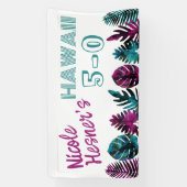 Blauwgroen, Tropical Berry Pink Hawaii 5-0 50th Spandoek (Verticaal)