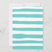 Blauwgroen Tropical Summer Fun Pool Party Verjaard Kaart (Achterkant)