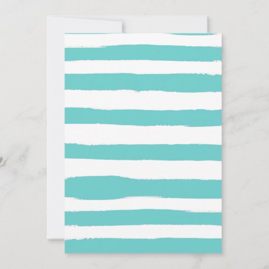 Blauwgroen Tropical Summer Fun Pool Party Verjaard Kaart (Achterkant)