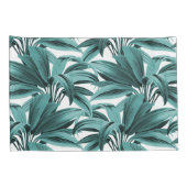 Blauwgroen tropische palm kussensloop (Achterkant-Rechts)