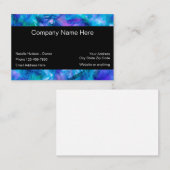 Blauwgroen turkooise en Paarse moderne Abstracte Visitekaartje (Voorkant / Achterkant)