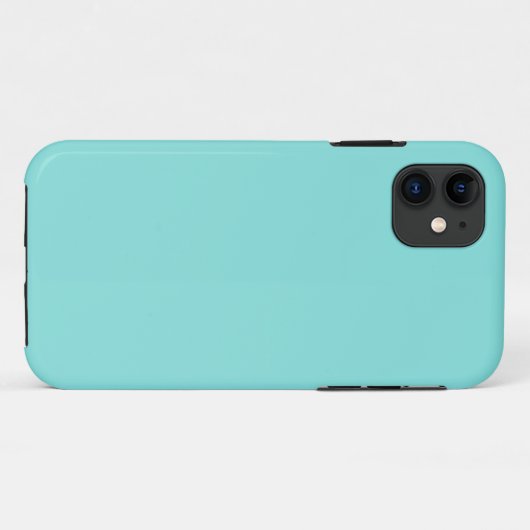 Blauwgroen turkooizen met stevige kleur Case-Mate iPhone case (Achterkant (horizontaal))