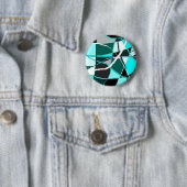 BLAUWGROEN & TURQUIOS RONDE BUTTON 5,7 CM (In situ)