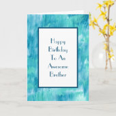 Blauwgroen Turquoise Abstract Kaart (Gele Bloem)