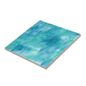 Blauwgroen Turquoise Abstract Tegeltje (Zijkant)