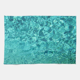 Blauwgroen Turquoise Abstract Theedoek