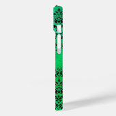 BLAUWGROEN TURQUOISE BLAUWE DAMASK rood zwart Case-Mate iPhone Case (Achterkant / Links)