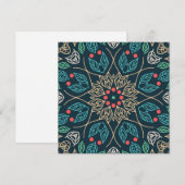 Blauwgroen Turquoise Blauwgroen varen Designer Squ Feestdagenkaart (Voorkant / Achterkant)