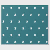 Blauwgroen Turquoise Blue Green Modern en White Pa Cadeaupapier (Vlak)
