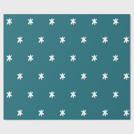 Blauwgroen Turquoise Blue Green Modern en White Pa Cadeaupapier (Vlak)