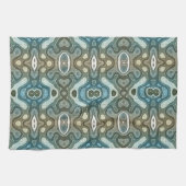Blauwgroen Turquoise Blue Grey Brown Hip Bohemian  Theedoek (Horizontaal)