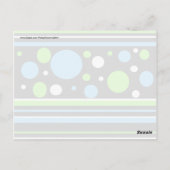 Blauwgroen Turquoise Blue Lime Green Stripes Polka Briefkaart (Achterkant)