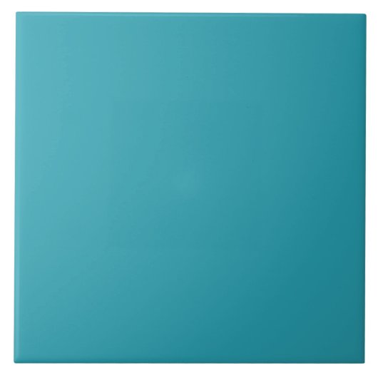 Blauwgroen Turquoise Blue Solid kleur Tegeltje (Voorkant)