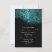 Blauwgroen Turquoise Blue White Confetti Sequin Kaart (Achterkant)