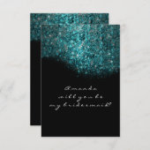 Blauwgroen Turquoise Blue White Confetti Sequin Kaart (Voorkant / Achterkant)