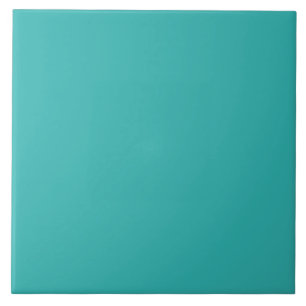 Blauwgroen turquoise effen kleur tegeltje