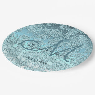 Blauwgroen Turquoise Elegant Wedding Reception Mon Papieren Bordje