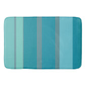 Blauwgroen turquoise en Aqua Stripes Badmat (Voorkant)
