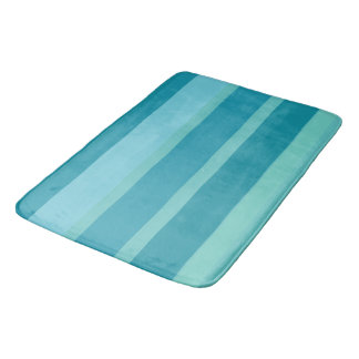 Blauwgroen turquoise en Aqua Stripes Badmat