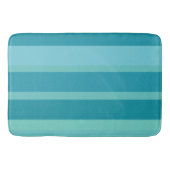 Blauwgroen turquoise en Aqua Stripes Badmat (Voorkant)