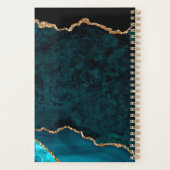 Blauwgroen - Turquoise en Gold Agate Business Plan Planner (Achterkant)