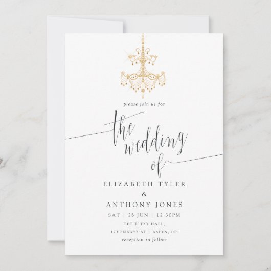 Blauwgroen - Turquoise en Gold Chic Paris bruiloft Kaart (Voorkant)