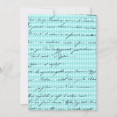 Blauwgroen - Turquoise en Gold Chic Paris bruiloft Kaart (Achterkant)