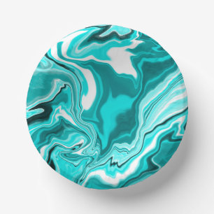 Blauwgroen, Turquoise en White Marble Papieren Kommen
