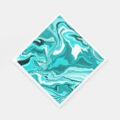 Blauwgroen, Turquoise en White Marble Servet (Hoek)