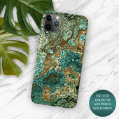 Blauwgroen Turquoise Gold Brown Minerals Marble Ar Case-Mate iPhone Case