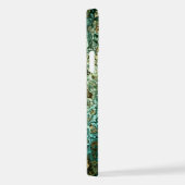 Blauwgroen Turquoise Gold Brown Minerals Marble Ar iPhone Hoesje (Rechterkant)