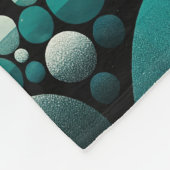 Blauwgroen turquoise pinguïn in de Art Deco geomet Fleece Deken (Hoek)