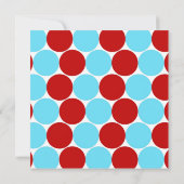Blauwgroen Turquoise Red Big Polka Dots Pattern-ca Kaart (Achterkant)