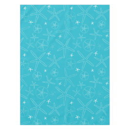 Blauwgroen / Turquoise Starfish & Sand Dollar Tabl Tafelkleed