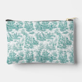  blauwgroen turquoise toile de jouy bedrukt etui (Achterkant)