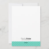 Blauwgroen Turquoise & White Merry-kerstkaart Feestdagenkaart (Achterkant)