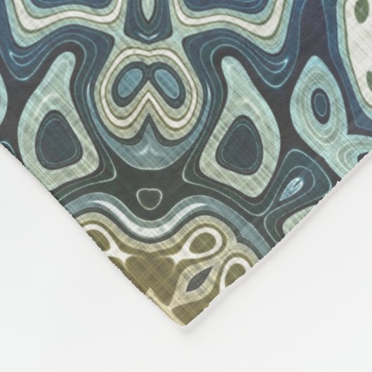 Blauwgroen Turquoise Zeevruchten Groene Boheemse T Fleece Deken (Hoek)